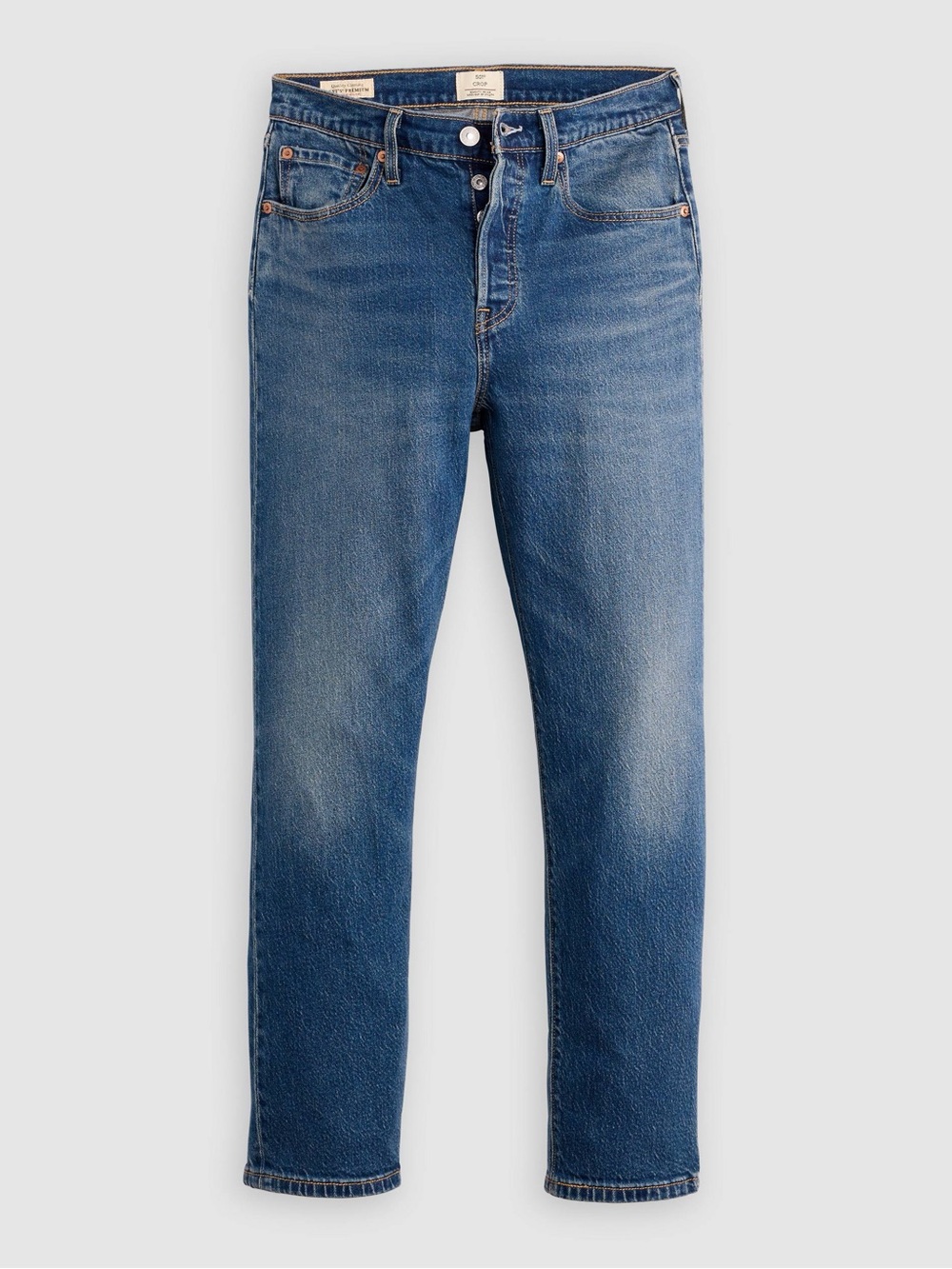 Levi's 501 Cropped Jeans in Medium Blue Wash